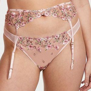 VS XS/S DREAM ANGELS Floral Heart Embroidery Garter Belt